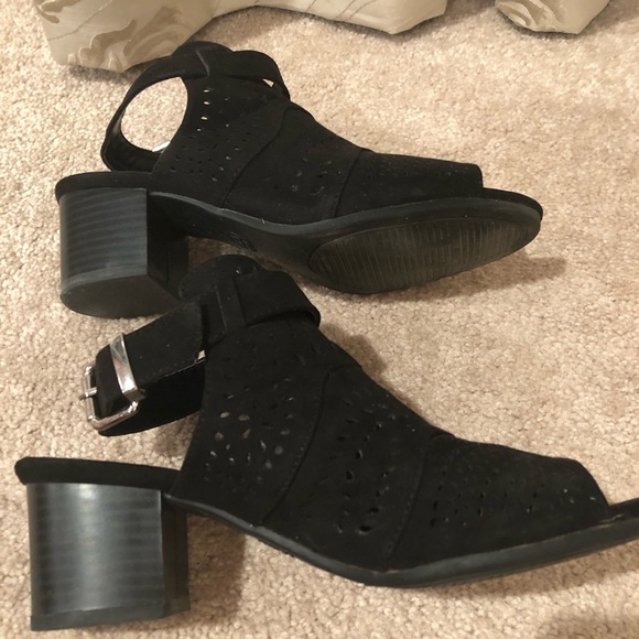 Route 66 Open Toe Slingback Chunky Heels, Size 5 - Picture 3 of 6